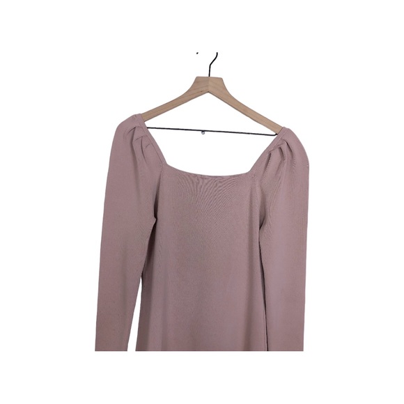 Express x Negin Mirsalehi. Blush Pink Stretch Knit Fitted Slimming Dress S - Picture 6 of 6